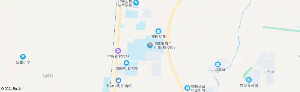 邯郸市二中北校区_公交站地图_邯郸公交_妙搜公交查询2025