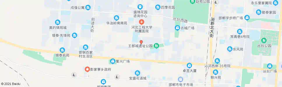 邯郸市十中学_公交站地图_邯郸公交_妙搜公交查询2025