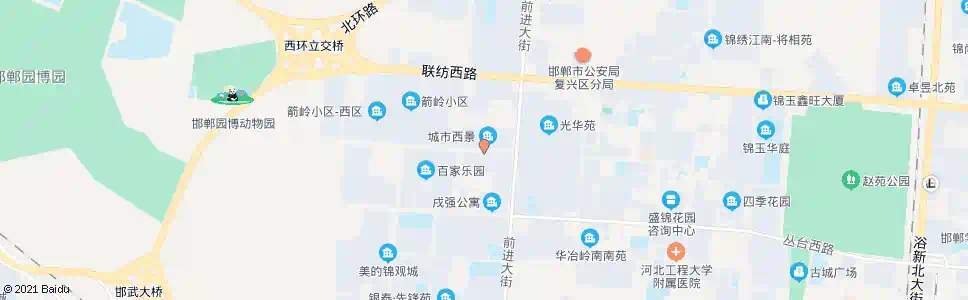 邯郸岭南路前进街口_公交站地图_邯郸公交_妙搜公交查询2025