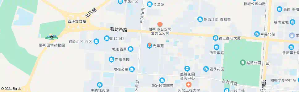 邯郸光华苑小区_公交站地图_邯郸公交_妙搜公交查询2025