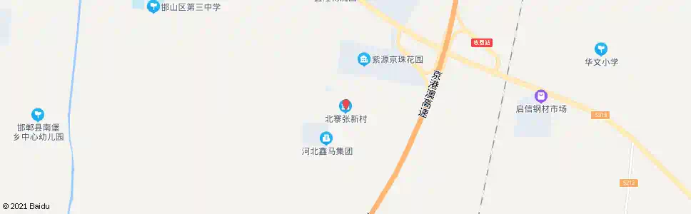 邯郸北寨张新村_公交站地图_邯郸公交_妙搜公交查询2025