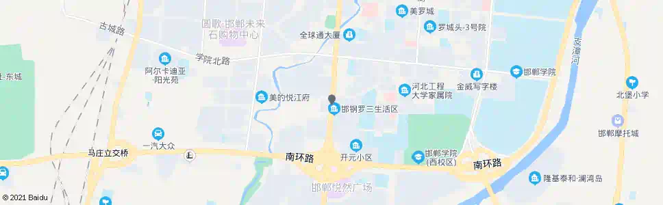 邯郸中华南小区(北行)_公交站地图_邯郸公交_妙搜公交查询2025
