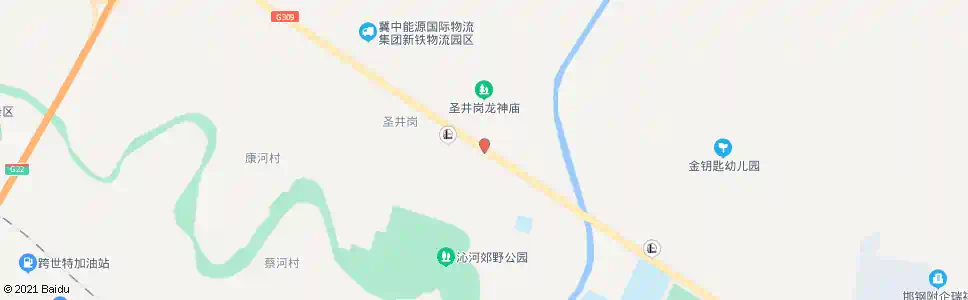 邯郸圣井岗村口_公交站地图_邯郸公交_妙搜公交查询2025