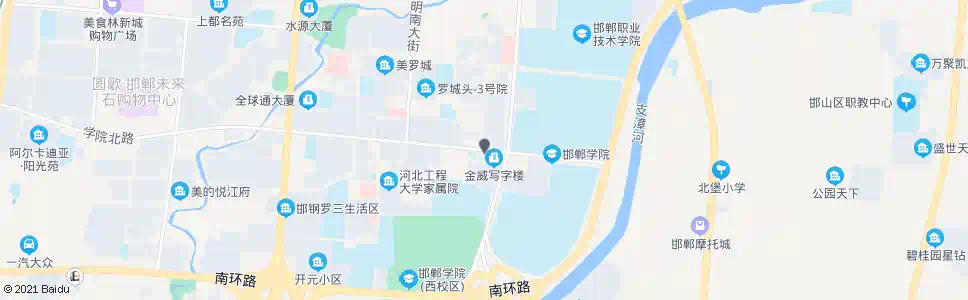 邯郸学院北路滏河街口_公交站地图_邯郸公交_妙搜公交查询2025