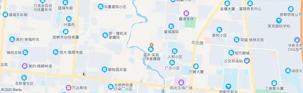邯郸曙光蓝天小学_公交站地图_邯郸公交_妙搜公交查询2025