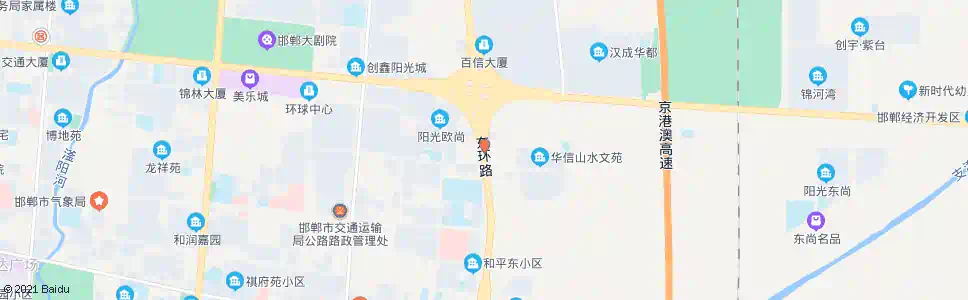 邯郸人民路立交桥_公交站地图_邯郸公交_妙搜公交查询2025