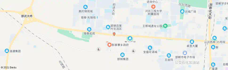 邯郸人民路前进街口_公交站地图_邯郸公交_妙搜公交查询2025