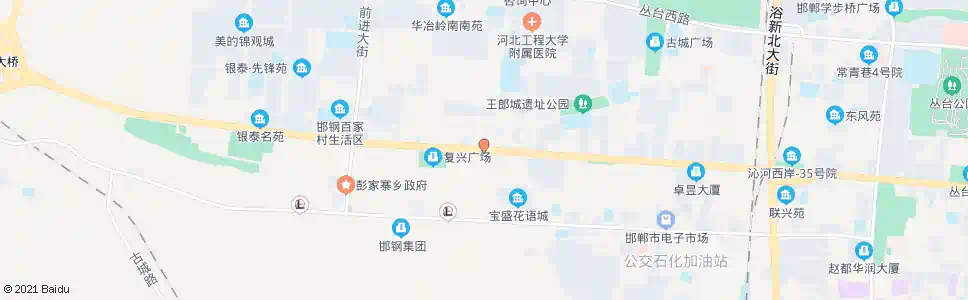邯郸复兴检察院_公交站地图_邯郸公交_妙搜公交查询2025