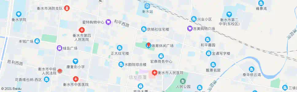 衡水休闲广场西_公交站地图_衡水公交_妙搜公交查询2025