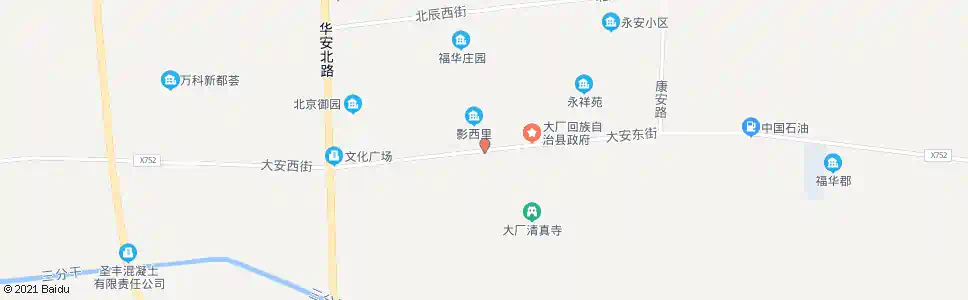 廊坊大厂大安西街_公交站地图_廊坊公交_妙搜公交查询2025