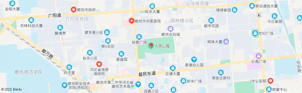 廊坊人民公园_公交站地图_廊坊公交_妙搜公交查询2025