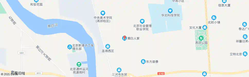 廊坊潮白人家小区_公交站地图_廊坊公交_妙搜公交查询2025