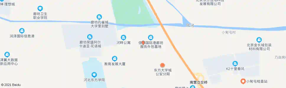 廊坊东方大学城东门_公交站地图_廊坊公交_妙搜公交查询2025