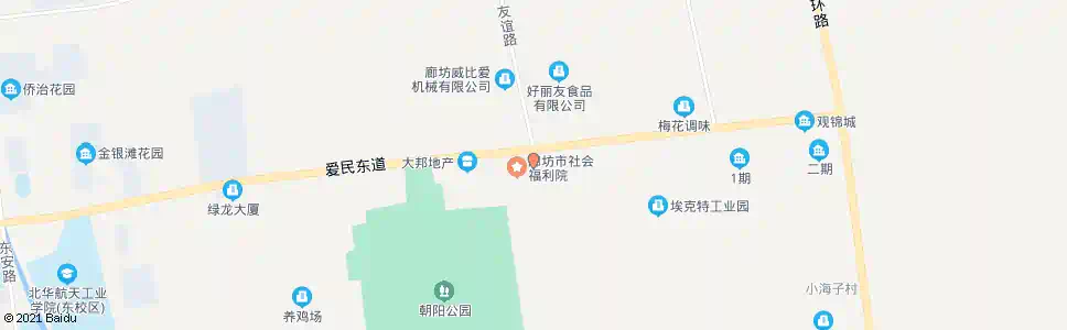 廊坊社会福利院东门_公交站地图_廊坊公交_妙搜公交查询2025