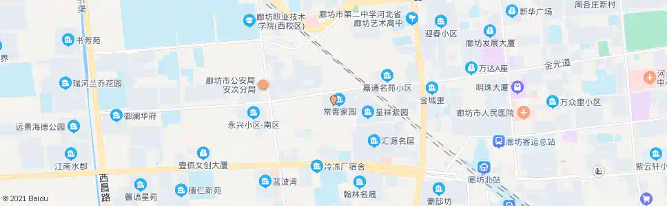 廊坊常青小区_公交站地图_廊坊公交_妙搜公交查询2025