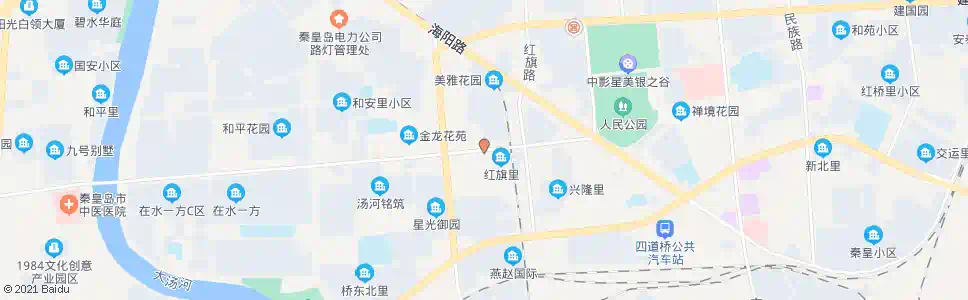 秦皇岛红旗西里_公交站地图_秦皇岛公交_妙搜公交查询2025