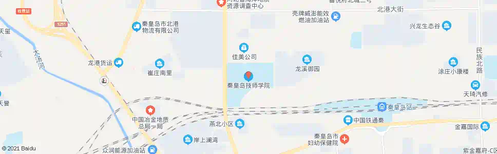 秦皇岛秦皇岛技师学院_公交站地图_秦皇岛公交_妙搜公交查询2025