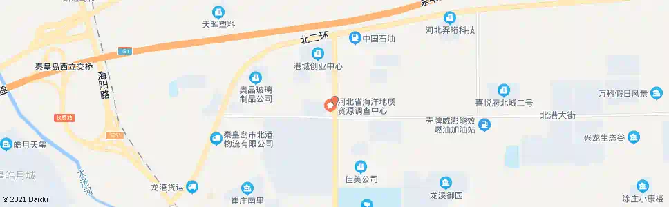 秦皇岛北港大街路口_公交站地图_秦皇岛公交_妙搜公交查询2025
