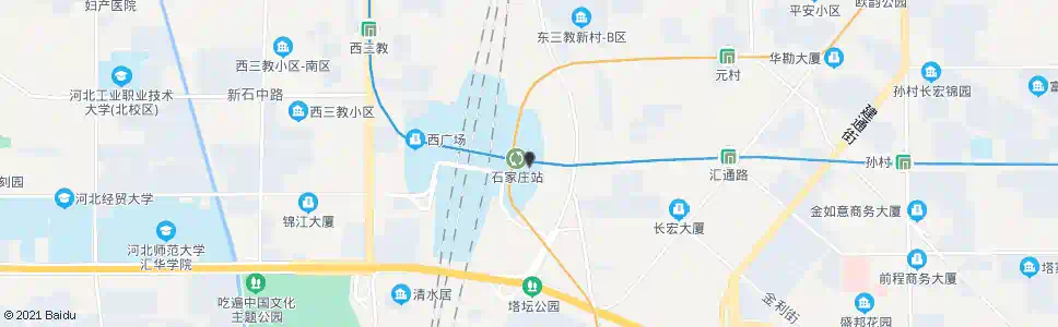 石家庄黄庄广场_公交站地图_石家庄公交_妙搜公交查询2025
