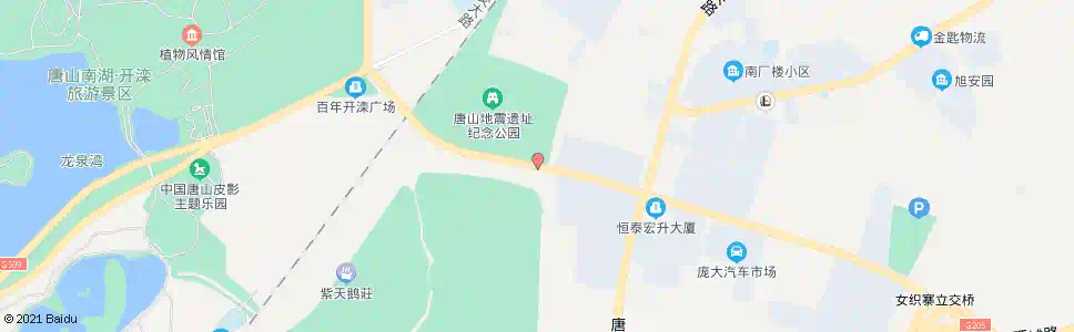 唐山地震遗址公园_公交站地图_唐山公交_妙搜公交查询2025