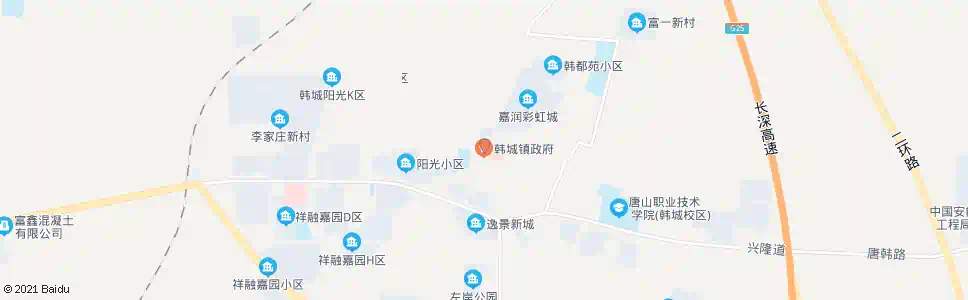 唐山韩城_公交站地图_唐山公交_妙搜公交查询2025