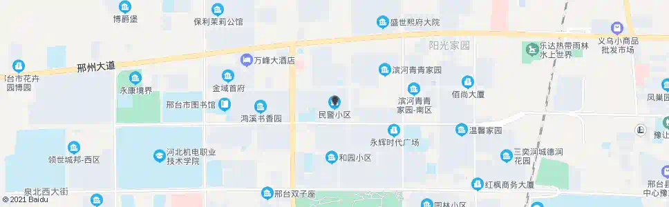 邢台民警小区_公交站地图_邢台公交_妙搜公交查询2025