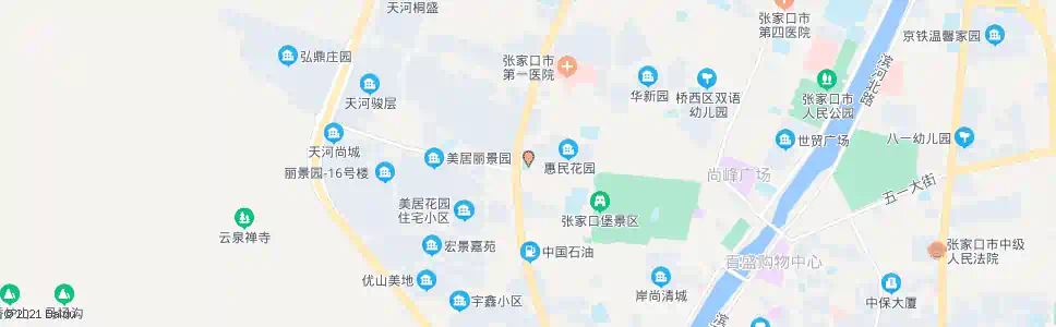 张家口西坝岗_公交站地图_张家口公交_妙搜公交查询2025