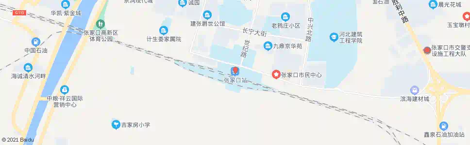 张家口军营道口_公交站地图_张家口公交_妙搜公交查询2025