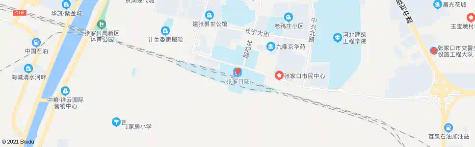 张家口站前西大街_公交站地图_张家口公交_妙搜公交查询2025