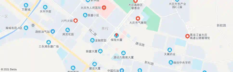 大庆保险大厦_公交站地图_大庆公交_妙搜公交查询2025