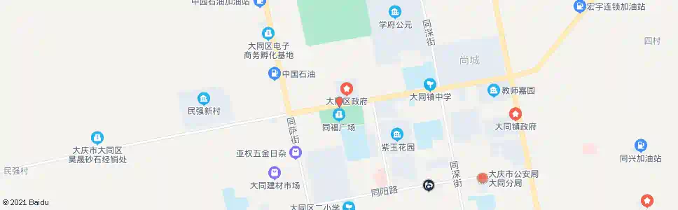 大庆大同区政府_公交站地图_大庆公交_妙搜公交查询2025