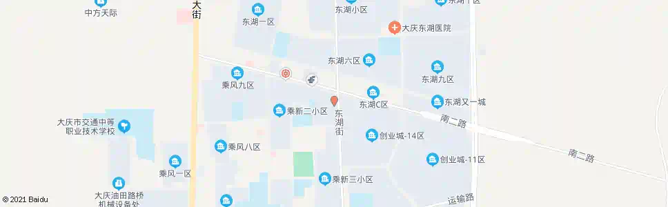大庆乘新二小区_公交站地图_大庆公交_妙搜公交查询2025