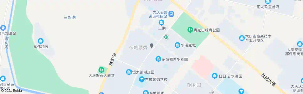 大庆东城领秀A区_公交站地图_大庆公交_妙搜公交查询2025