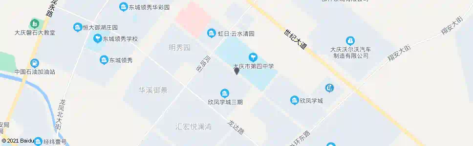 大庆四中_公交站地图_大庆公交_妙搜公交查询2025
