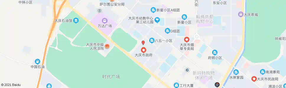 大庆市政府西门_公交站地图_大庆公交_妙搜公交查询2025