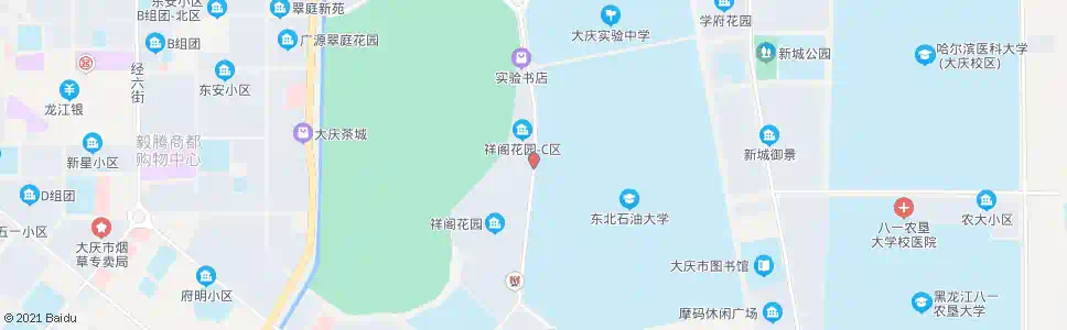 大庆祥阁花园B区_公交站地图_大庆公交_妙搜公交查询2025