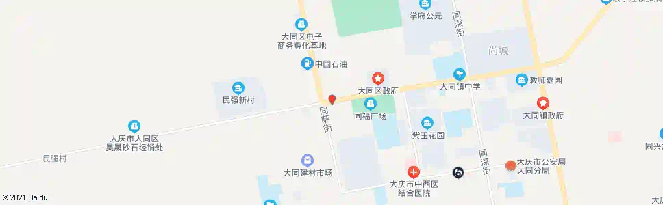 大庆同城路西_公交站地图_大庆公交_妙搜公交查询2025