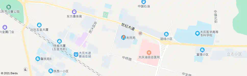 大庆利民苑_公交站地图_大庆公交_妙搜公交查询2025