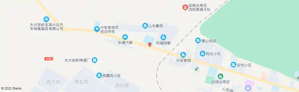 大兴安岭城西加油站_公交站地图_大兴安岭公交_妙搜公交查询2025