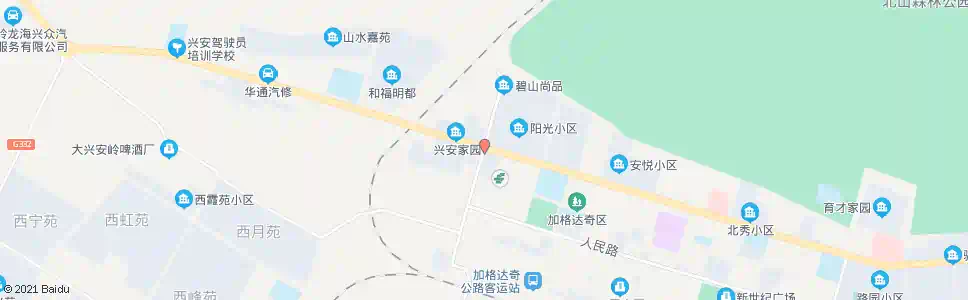 大兴安岭台北火锅城_公交站地图_大兴安岭公交_妙搜公交查询2025