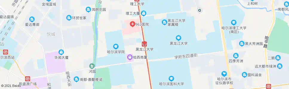 哈尔滨黑龙江大学站_公交站地图_哈尔滨公交_妙搜公交查询2025