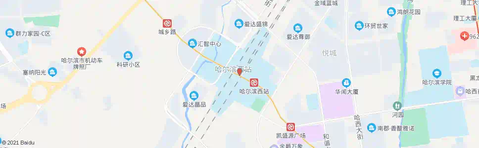 哈尔滨哈尔滨西站_公交站地图_哈尔滨公交_妙搜公交查询2025