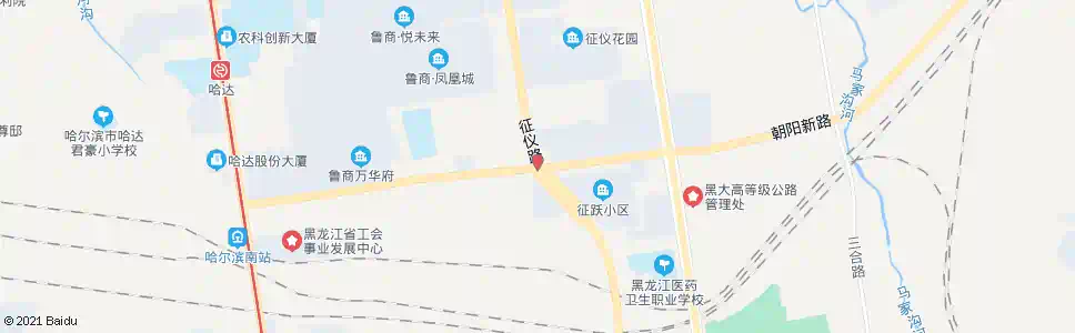哈尔滨跃兴街(征仪路口)_公交站地图_哈尔滨公交_妙搜公交查询2025