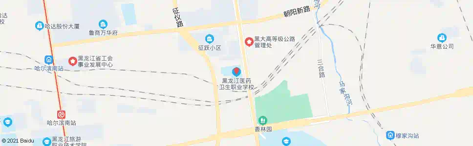哈尔滨黑龙江医药卫生职业学校_公交站地图_哈尔滨公交_妙搜公交查询2025