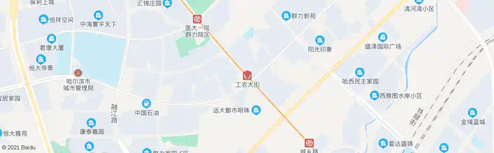 哈尔滨工农大街_公交站地图_哈尔滨公交_妙搜公交查询2025