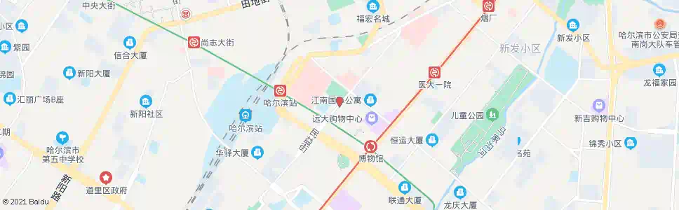 哈尔滨建设街(民益街街口)_公交站地图_哈尔滨公交_妙搜公交查询2025