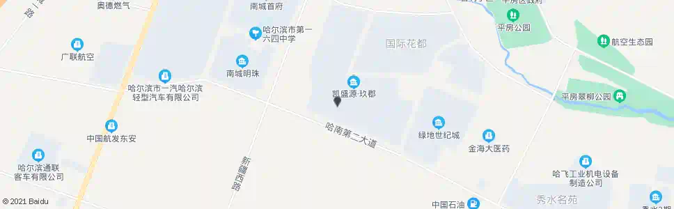 哈尔滨哈南七路(玖郡)_公交站地图_哈尔滨公交_妙搜公交查询2025