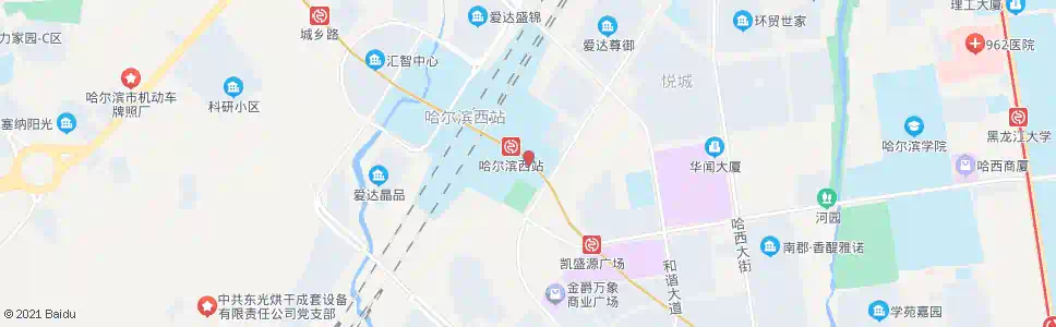 哈尔滨哈尔滨西客站东广场_公交站地图_哈尔滨公交_妙搜公交查询2025