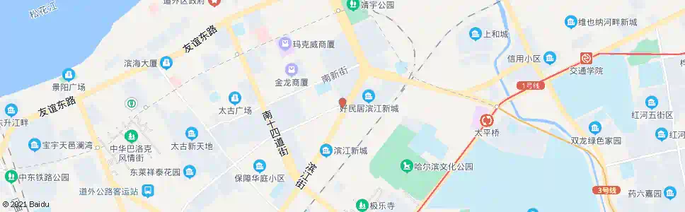 哈尔滨太古十八道街_公交站地图_哈尔滨公交_妙搜公交查询2025