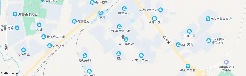 哈尔滨立汇美罗湾(五八新村)_公交站地图_哈尔滨公交_妙搜公交查询2025